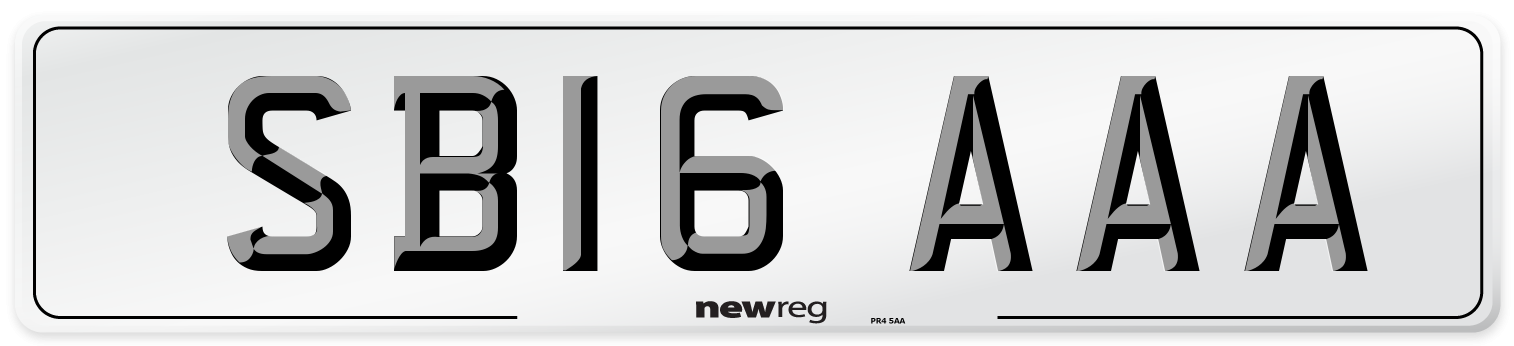 SB16 AAA Number Plate from New Reg